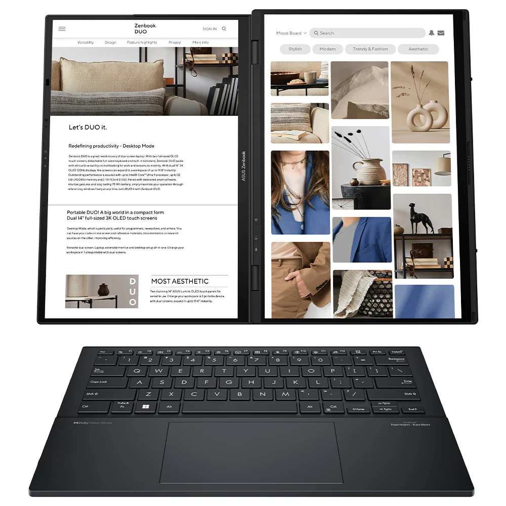 ASUSZenBookDUOUX8406CA-OLED009WSGamingLaptop_IntelCoreUltra9285H-32GBRam-M.2NVMe2TB-IntelArcGraphics-14.0Inch3K120Hz-StylusASUSPen-LaptopSleeve-Win11_-InkwellGray_9.webp