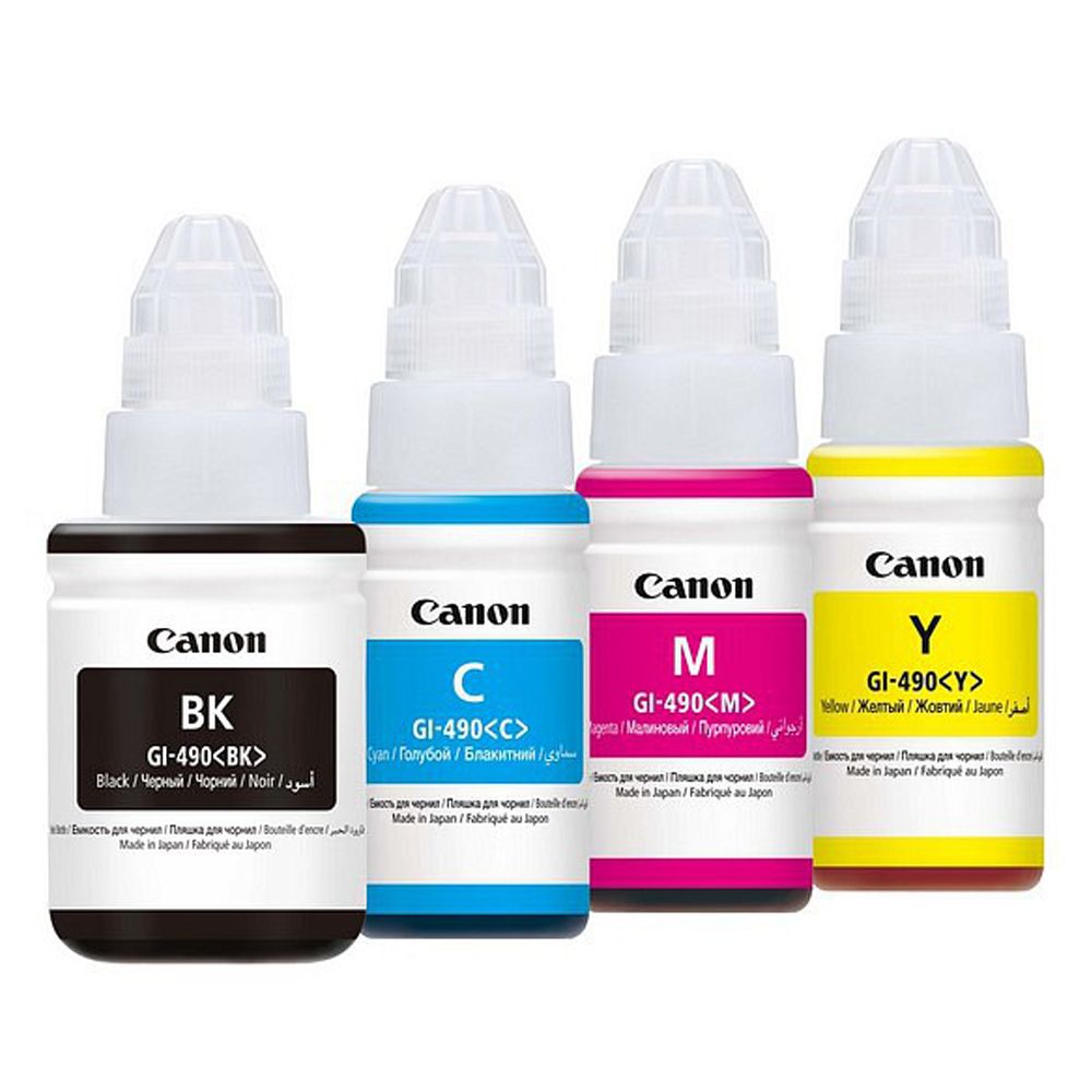 [CACA490CMYB] Canon GI-490 Ink Bottle - C/M/Y/B