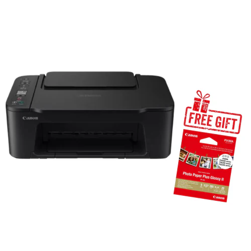 [4549292234046] Canon PIXMA TS3640 Wireless Color All-in-One Inkjet Photo Printer, Print, Copy &amp; Scan - Black &amp; Canon Photo Paper Plus Glossy II PP-201 Gift