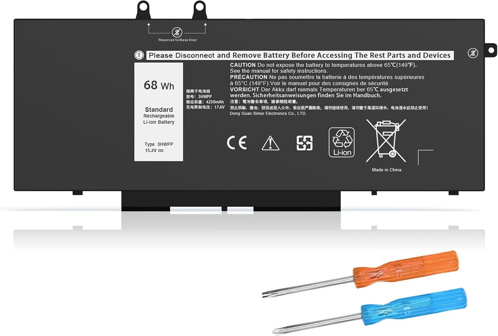 [3HWPP] 3HWPP Laptop Battery Replacement for Dell Latitude 5401 5410 5411 5501 5510 5511 Precision 3541 3551 Series Note