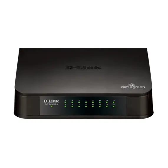 [DES-1016A] D-Link DES-1016A Switch, 16-port Fast Ethernet, 10/100 Mbps