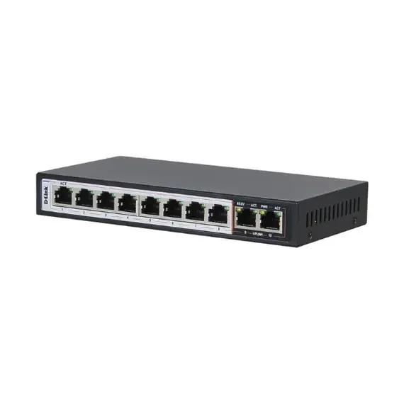 [DGS-F1010P-E] D-Link DGS-F1010P-E PoE+ Switch, 10 Port Gigabit Ethernet With 2 Port Uplink