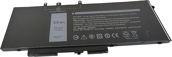 [GJKNX] 7.6V 68Wh GJKNX Laptop Battery for Dell Latitude 5480 5280 5590 5490 E5480 E5580 E5490 E5590, Precision 15 3520 3530, GD1JP 0GD1JP DY9NT 0DY9NT T 5YHR4451-BBZG