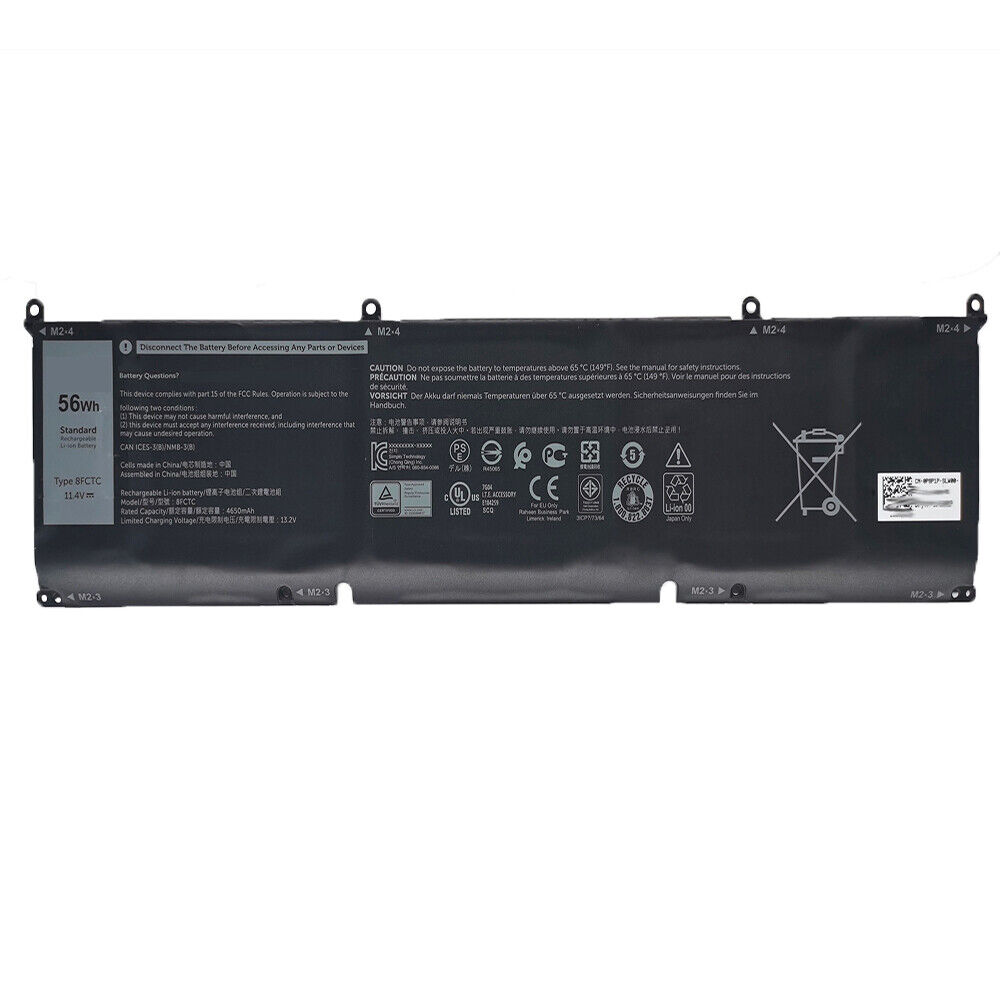 [8FCTC] ew 11.4V 56Wh 8FCTC Battery Compatible with Dell XPS 15 9500 Precision 5550 Alienware M15 R3 M17 R3 69KF2 08FCTC 70N2F 070N2F 0M59JH 0P8P1P 0DVG8M Series,Black