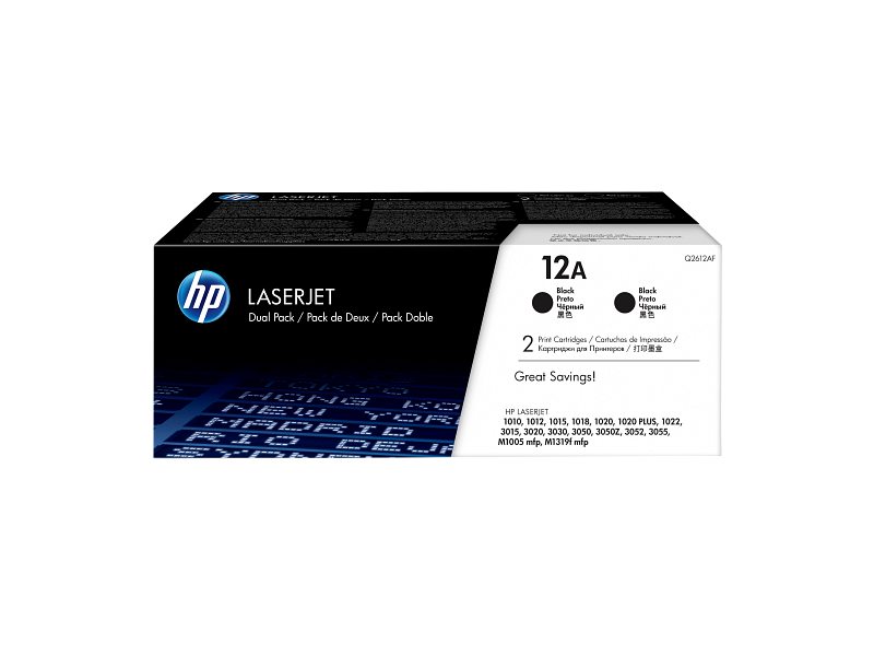 HP 12A Black Original LaserJet Toner Cartridge (Q2612A)