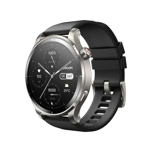 [JR-FV1] Joyroom Venture Series Smart Watch, Silver Case and Sunset Grey Strap- JR-FV1, Grey, 1.43 Inch