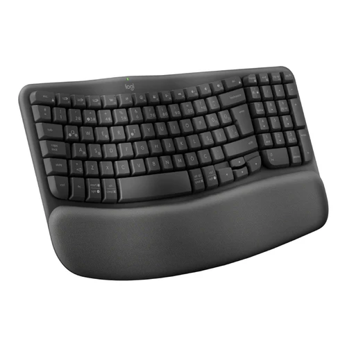 [5099206117181] Logitech Wave Keys Wireless Ergonomic Keyboard with Cushioned Palm Rest Graphite