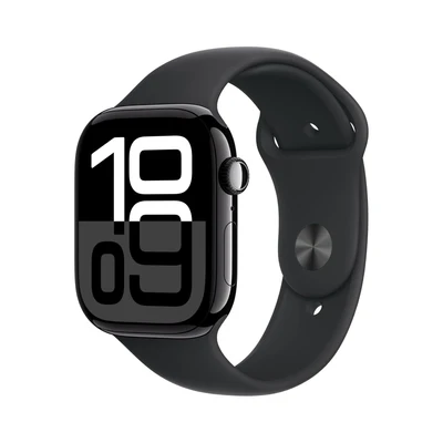 [195949572432] Apple Watch Series 10, 46mm, AI, OLED, SB, M/L, IP6X, GPS - Jet Black
