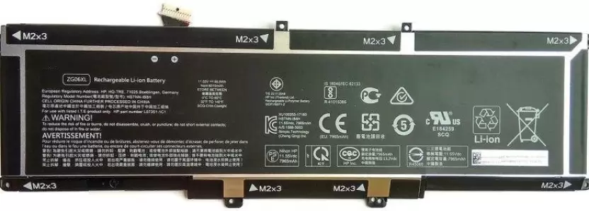 [ZG06XL ZG06] ZG06XL ZG06 Laptop Battery for HP ZBook Studio G5 X360 G5 2ZC63EA 5CN15PA ZC62EA Elitebook 1050 G1 Series HSTNN-IB8H HSTNN-1B8H HSN-Q11C L07351-1C1 L07045-855 L07046-855 ZG06095XL 11.55V 95.9Wh