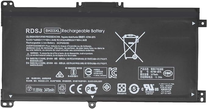 BK03XL Battery for HP Pavilion X360 14-BA000 14M-BA000:18m t-ba011dx 18m t-ba013dx 18m t-ba015dx 18ft-ba114dx 14-ba253cl 14-ba125cl 14-ba175nr 14-ba051cl 916366-421 541 916811-855 HST5 NN-LB7S UB7G